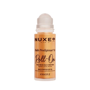 Nuxe Huile Prodigieuse OR, wielofunkcyjny suchy olejek do pielęgnacji twarzy, ciała i włosów, roll-on, 60 ml