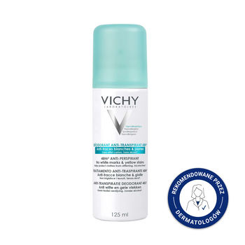 Vichy, antyperspirant w sprayu 48h, przeciw śladom na ubraniach, 125 ml