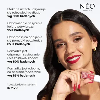 Neo Make Up, Długotrwała pomadka do ust w płynie, 03 Everlasting Affection, 5 ml