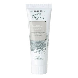 Korres, Natural Clay, głęboko oczyszczająca maska do twarzy z glinką, 18 ml