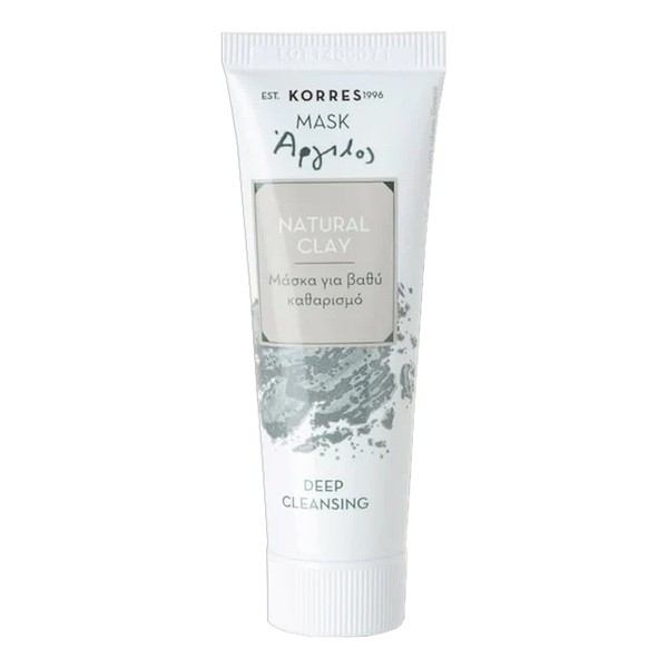 Korres Korres, Natural Clay, głęboko oczyszczająca maska do twarzy z glinką, 18 ml