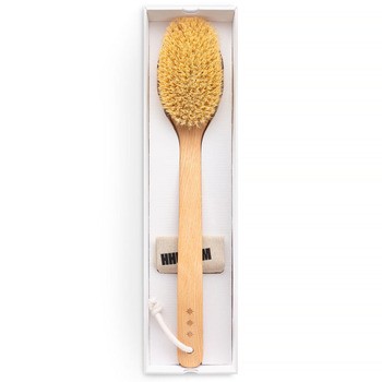 Hhuumm, szczotka do masażu ciała na sucho, włókno tampico wersja podwójnie gięta No.6, 1 szt.