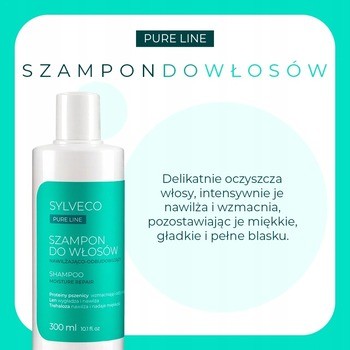 Sylveco Pure Line, szampon odbudowująco-nawilżający, 300 ml