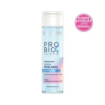 Soraya Probio Clean, woda micelarna probiotyczna, nawilżająca do cery normalnej i suchej, 250 ml