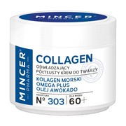 Mincer Pharma Collagen No 303, odmładzający, półtłusty krem do twarzy 60+, 50 ml        