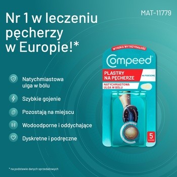 Compeed plastry na pęcherze na podeszwie, sportowe, 5 szt.