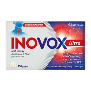 INOVOX Ultra smak miętowy (Ultravox), 8,75 mg, pastylki twarde, 24 szt.
