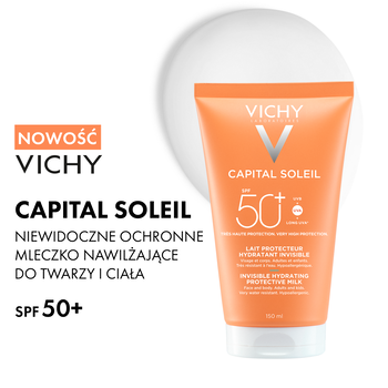 Vichy Capital Soleil, mleczko ochronne SPF50+ do twarzy i ciała, 150 ml