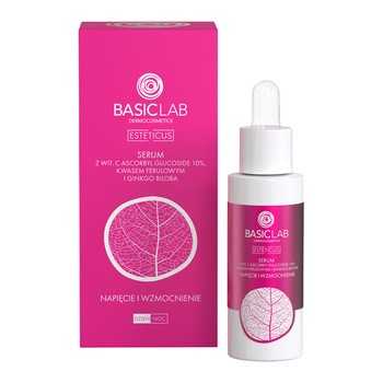 BasicLab Esteticus, kuracja przeciwzmarszczkowa do twarzy, napięcie i wzmocnienie naczynek, 30 ml