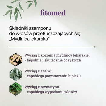 Fitomed, szampon ziołowy do włosów przetłuszczających się "Mydlnica lekarska", 500 g