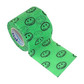 StokBan bandaż elastyczny, samoprzylepny, 4,5 m x 10 cm, zielony w emotikony, 1 szt.