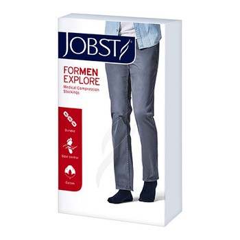 Zestaw Jobst for Men Explore 1+1 GRATIS, czarne, rozmiar IV, podkolanówki uciskowe dla mężczyzn, CC2