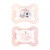 Canpol Babies, smoczek silikonowy, symetryczny, Mini, 0-2 m, pink, 2 szt