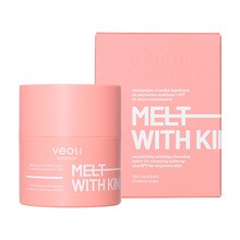 Veoli Botanica, Melt With Kindness, emulgujące masełko łagodzące do zmywania makijażu i SPF do skóry naczyniowej, 40 g