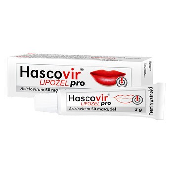 Hascovir Lipożel pro, 50 mg/g, żel, 3 g