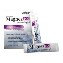 Magnez 400 z witaminą B6, proszek w saszetkach, 4,1 g, 14 szt.