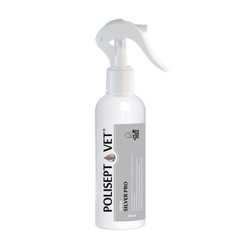 Polisept Vet Spray Silver Pro, Spray do zabiegów antyseptycznych u psów i kotów, 200 ml