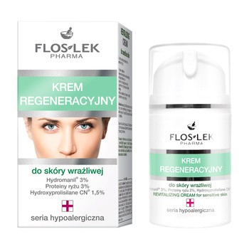 Flos-Lek Pharma, Seria Hypoalergiczna, krem regeneracyjny do skóry wrażliwej, 50 ml