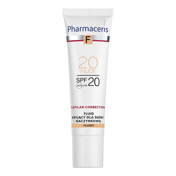 Pharmaceris Pharmaceris F, fluid kryjący dla skóry naczynkowej, Nude 20, 30 ml