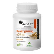 Aliness Panax Ginseng (żeń-szeń koreański), kapsułki, 100 szt. https://azcdn.doz.pl/image/d/product/83e5b6a1-scale-180x180.png