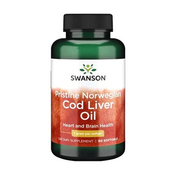 Pristine Norwegian Cod Liver Oil, kapsułki żelowe, 60 szt.