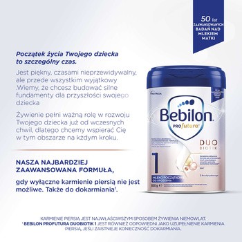 Bebilon Profutura Duo Biotik 1, mleko początkowe, proszek, 800 g