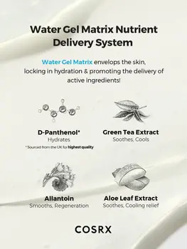 Cosrx Hydrium Green Tea Aqua Soothing Gel Cream, nawilżając-chłodzący krem-żel do twarzy, 50 ml