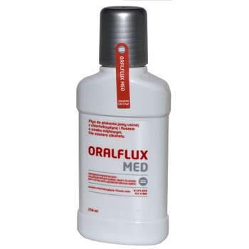 Oralflux, Med, płyn do płukania jamy ustnej, chlorheksydyna i fluor, 250 ml