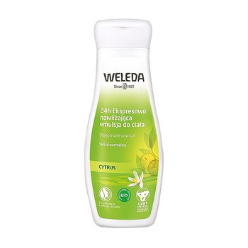 Weleda, Ekspresowa, nawilżajaca emulsja do ciała, cytrusowa, 200 ml