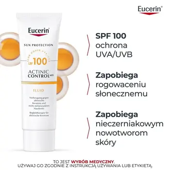 Eucerin Fluid Actinic Control MD, fluid, SPF 100, 80 ml