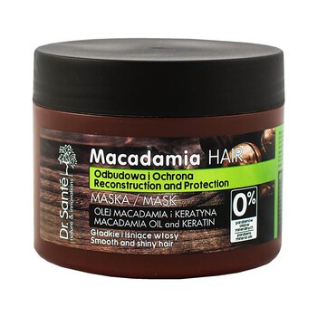 Dr Sante Macadamia, maska do włosów z olejem macadamia i keratyną, odbudowująca, ochronna, 300 ml