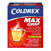 Coldrex MaxGrip, proszek do sporządzania roztworu doustnego w saszetkach, smak cytrynowy, 10 szt.
