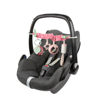 Canpol Babies, zawieszka do wózka/fotelika PASTEL FRIENDS, rózowy, 1 szt.