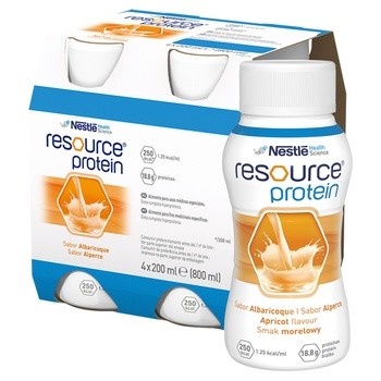 Resource Protein, płyn o smaku morelowy, 4 x 200 ml