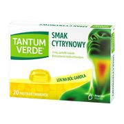 Tantum Verde smak cytrynowy, 3 mg, pastylki twarde, 20 szt.
