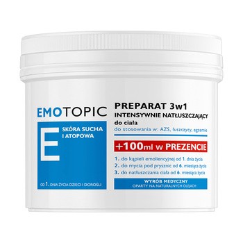 Emotopic, preparat 3w1 intensywnie natłuszczający, 400 ml + 100 ml