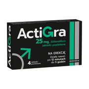 Actigra, 25 mg, tabletki powlekane, 4 szt.