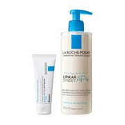 Zestaw La Roche-Posay, Cicaplast Baume B5+, balsam kojący do twarzy i ciała, 40 ml + Lipikar Syndet AP+, krem myjący uzupełniający poziom lipidów, przeciw podrażnieniom skóry, 400 ml https://azcdn.doz.pl/image/d/product/af127b63-scale-180x180.png