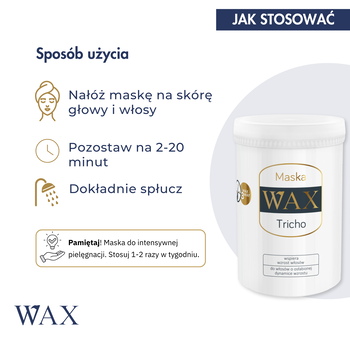 WAX Tricho, Laboratorium Pilomax, maska przyspieszająca wzrost włosów i porost nowych, 480 ml