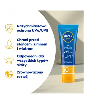 Nivea Sun Alpin, ochronny krem do twarzy, SPF 50, 50 ml