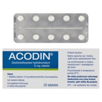 Acodin, 15 mg, tabletki, 20 szt.
