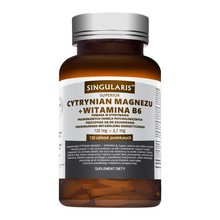 Singularis Cytrynian magnezu + Witamina B6, tabletki powlekane, 120 szt.
