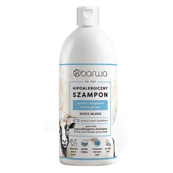 Barwa Hipoalergiczna, szampon hipoalergiczny, Kozie Mleko, 400 ml
