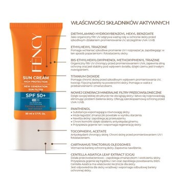 Fency, krem przeciwsłoneczny SPF 50+, 50 ml