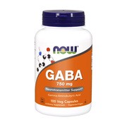 Now Foods, GABA 750 mg, kapsułki, 100 szt.        