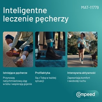 Compeed plastry na pęcherze na podeszwie, sportowe, 5 szt.