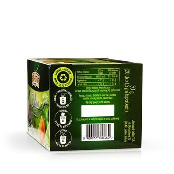Big-Active, Zielona herbata w torebkach z limonką i mandarynką, 30 g (1,5 g x 20 szt.)
