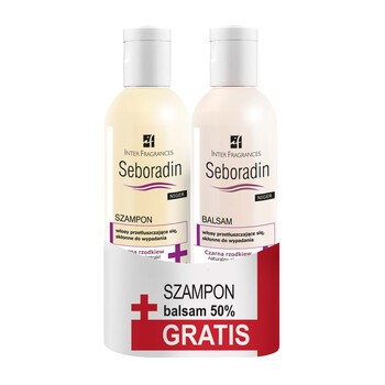 Zestaw Promocyjny Seboradin Niger, szampon do włosów, 200 ml + balsam do włosów, 200 ml 50% GRATIS