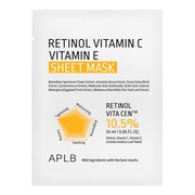 APLB Retinol Vitamin C Vitamin E Sheet Mask, maska w płachcie na twarz z retinolem oraz witaminami C i E, 25 ml https://azcdn.doz.pl/image/d/product/1348930e-scale-180x180.png