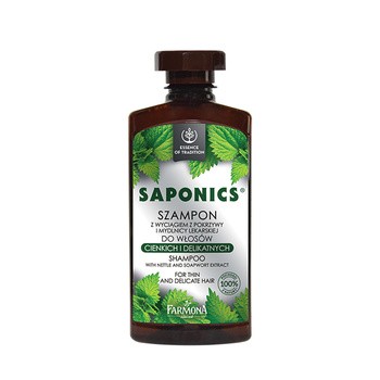 Farmona Saponics, szampon z mydlnicą lekarską i pokrzywą, 330 ml